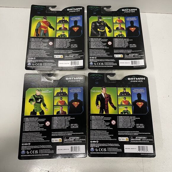 NEW DC Retro Collection Batman Forever Batman Robin Two-Face The Riddler Figures - Picture 2 of 3